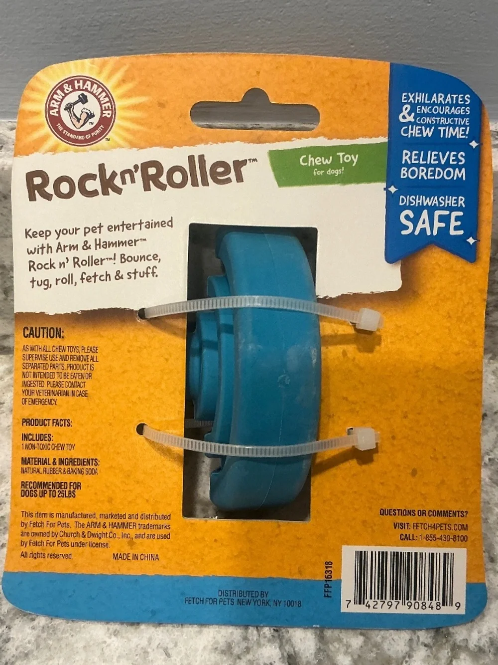 New in Package Nylabone Cheese bone Arm & Hammer Treadz Rock n Roller dog toys